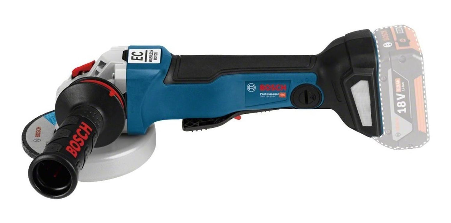 Esmeril Inalámbrico De 5 Bosch GWs 18v - 10pc Bare Tool - Herram.cl