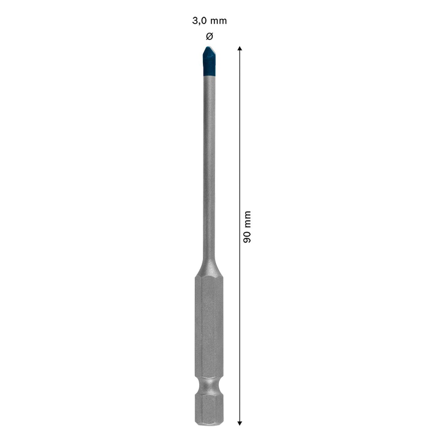 Broca para Porcelanato Expert Hex - 9 HardCeramic 3 X 90mm - Bosch - Herram.cl