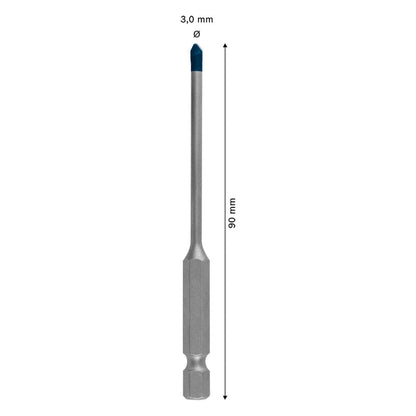 Broca para Porcelanato Expert Hex - 9 HardCeramic 3 X 90mm - Bosch - Herram.cl