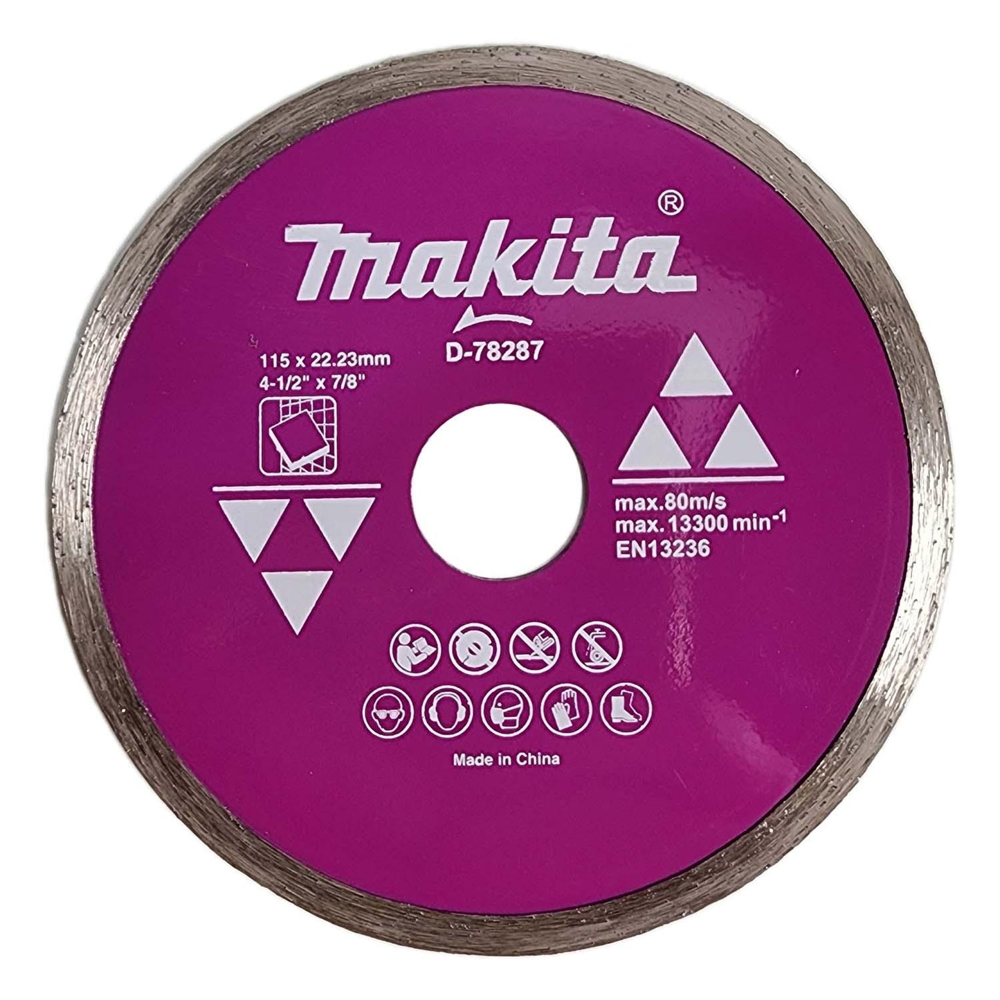 Disco Diamantado Continuo Porcelanato 115x22,23mm - Makita - Herram.cl