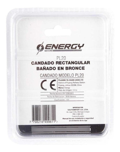Candado De Bronce 20mm - Energy - Herram.cl