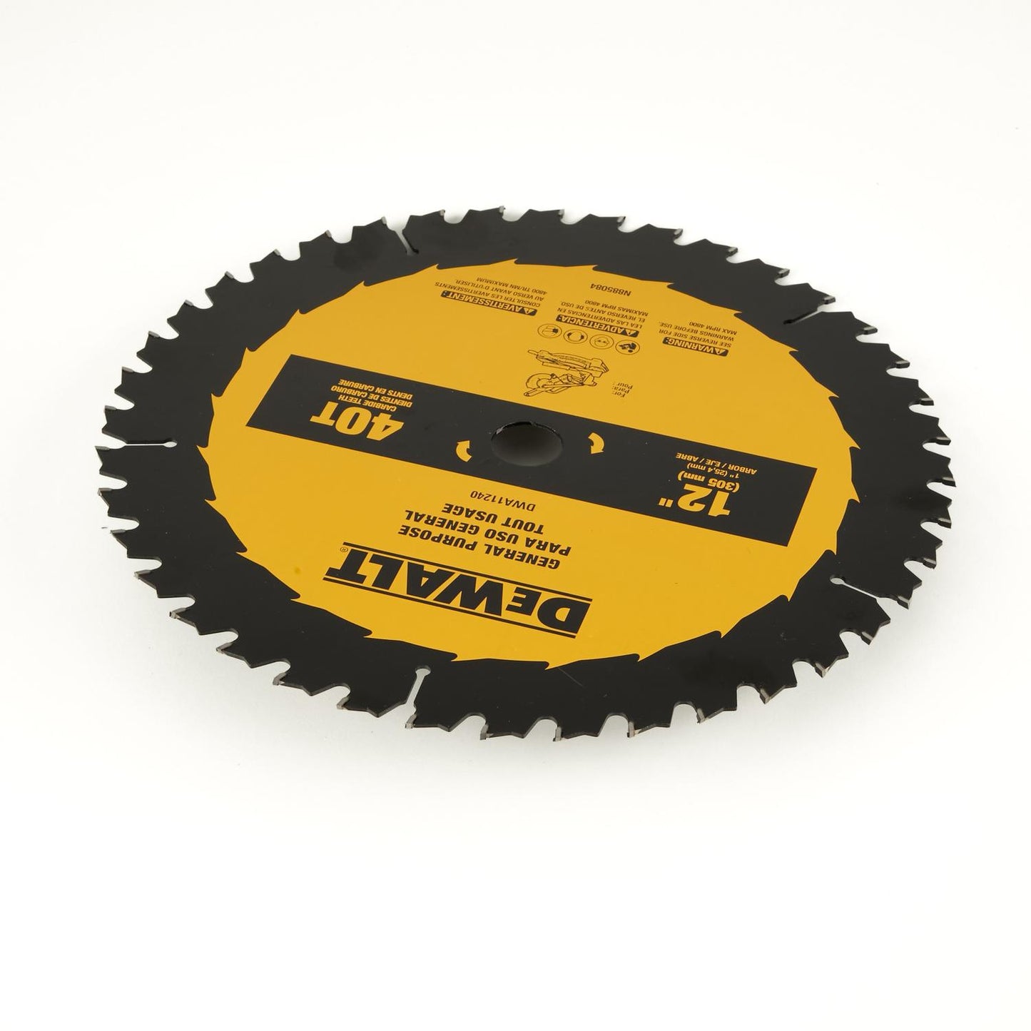 Disco De Sierra 12'' Eje 1'' 40 D Uso General - DeWALT - Herram.cl