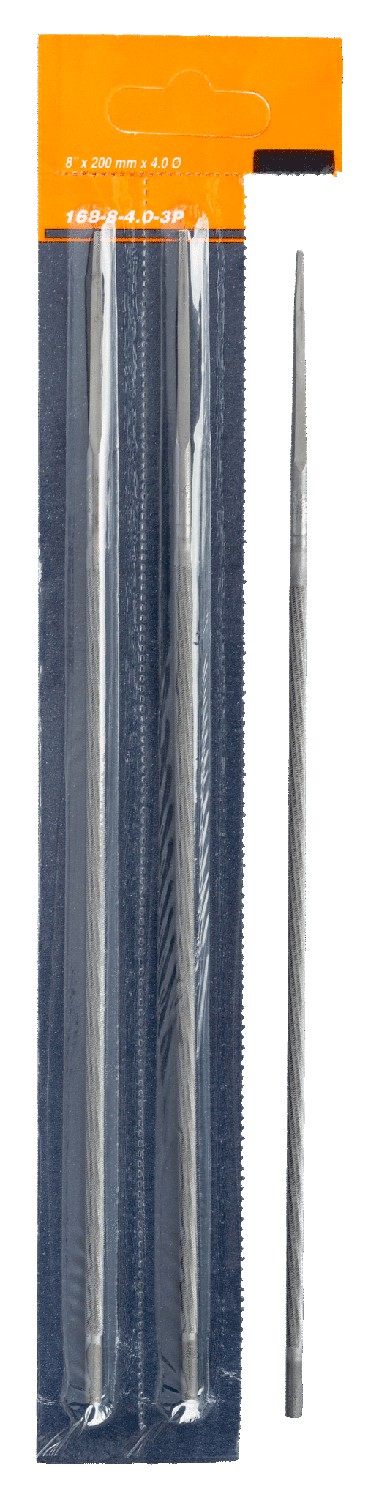 Set 3 Limas Motosierra 7/32 (5,5mm) Bahco 168 - 8 - 5.5 - 3P - Herram.cl
