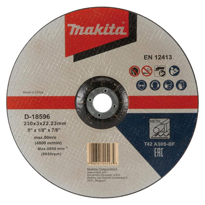 Disco Corte Metal Centro Deprimido 9''x3mm - Makita - Herram.cl