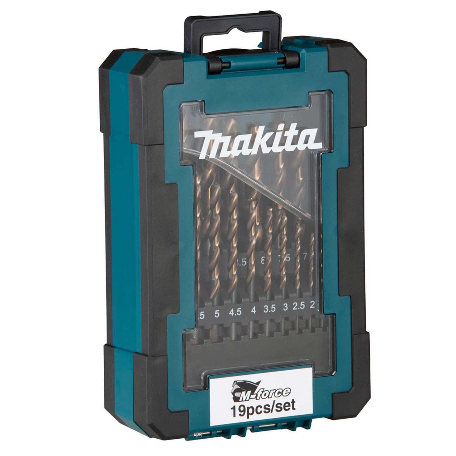 Juego de Brocas para Metal M - Force (1 - 13mm) 19 Pzas - Makita - Herram.cl