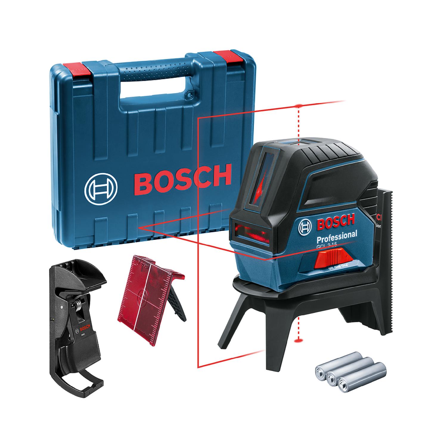 Nivel Laser GCL 2 - 15 + Base RM1 + Maleta - Bosch - Herram.cl