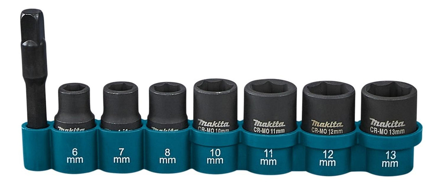 Juego De Dados De Impacto 1/4, 8 Piezas Makita E - 12289 - Herram.cl