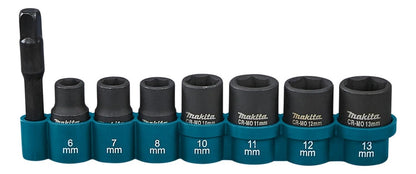Juego De Dados De Impacto 1/4, 8 Piezas Makita E - 12289 - Herram.cl