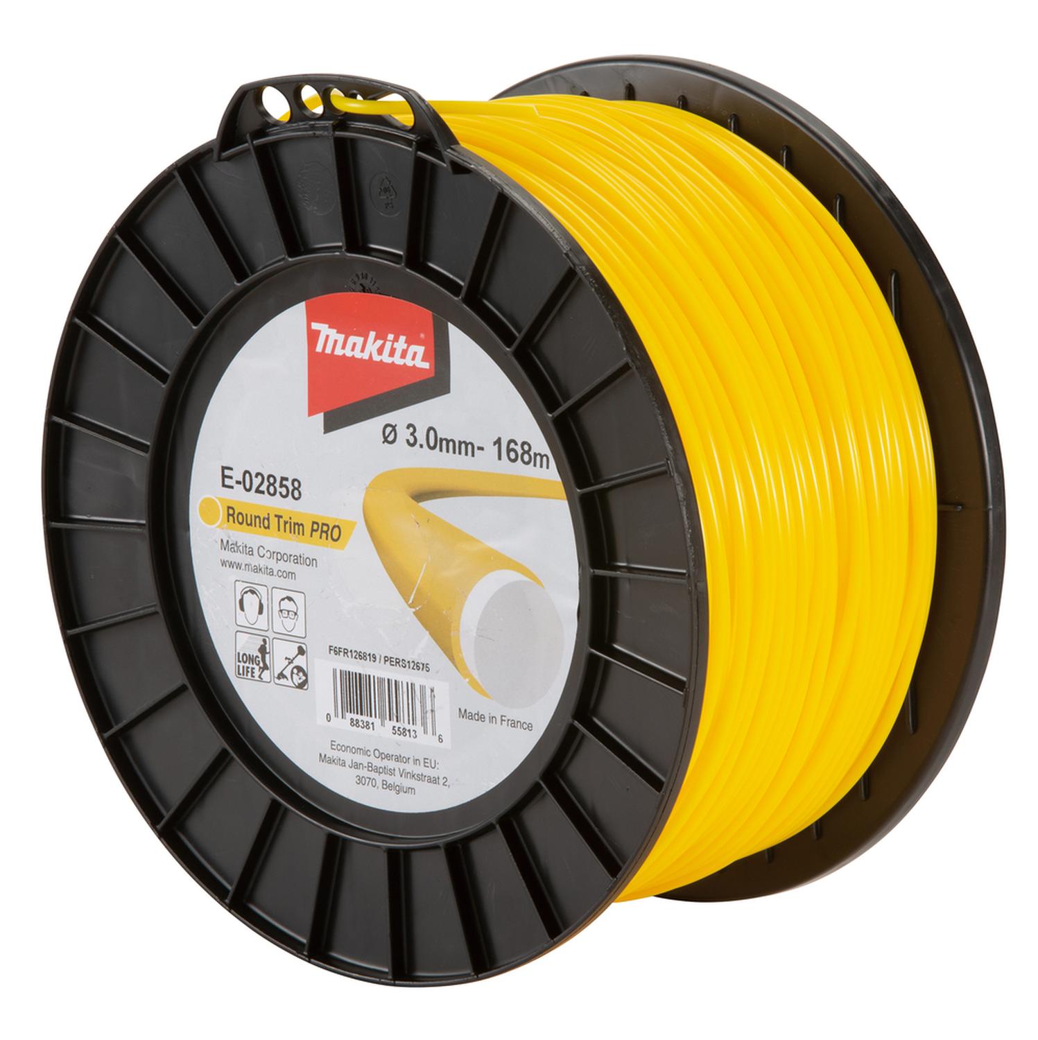 168m Nylon Redondo Amarillo Doble Capa 3,0mm Makita - Herram.cl