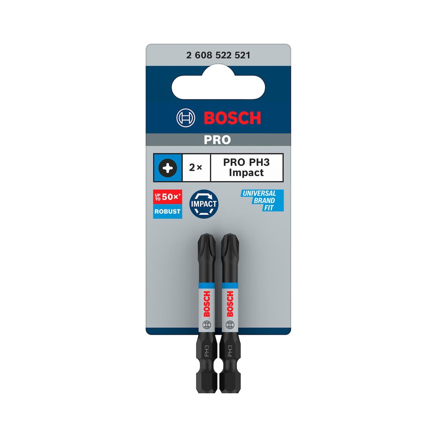 Puntas PRO Impact PH3x55mm 2 Pzas - Bosch - Herram.cl