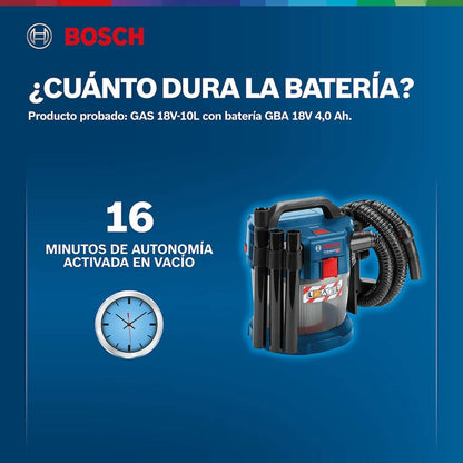 Aspiradora De Polvo Inalámbrico Bosch GAS 18V - 10 L Bare Tool - Herram.cl