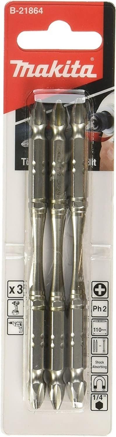 Punta De Torsion PH2 - 110mm 3 PZAS - Makita - Herram.cl