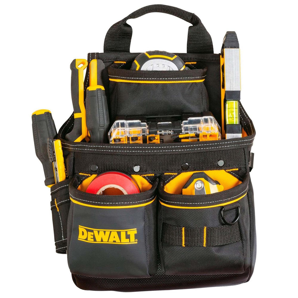 Bolso Portaherramientas Profesional 13 bolsillos - DeWALT - Herram.cl