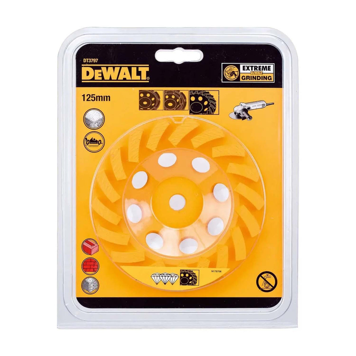 Copa Diamantada DeWalt EXTREME Turbo 125mm M14 Concreto - Herram.cl