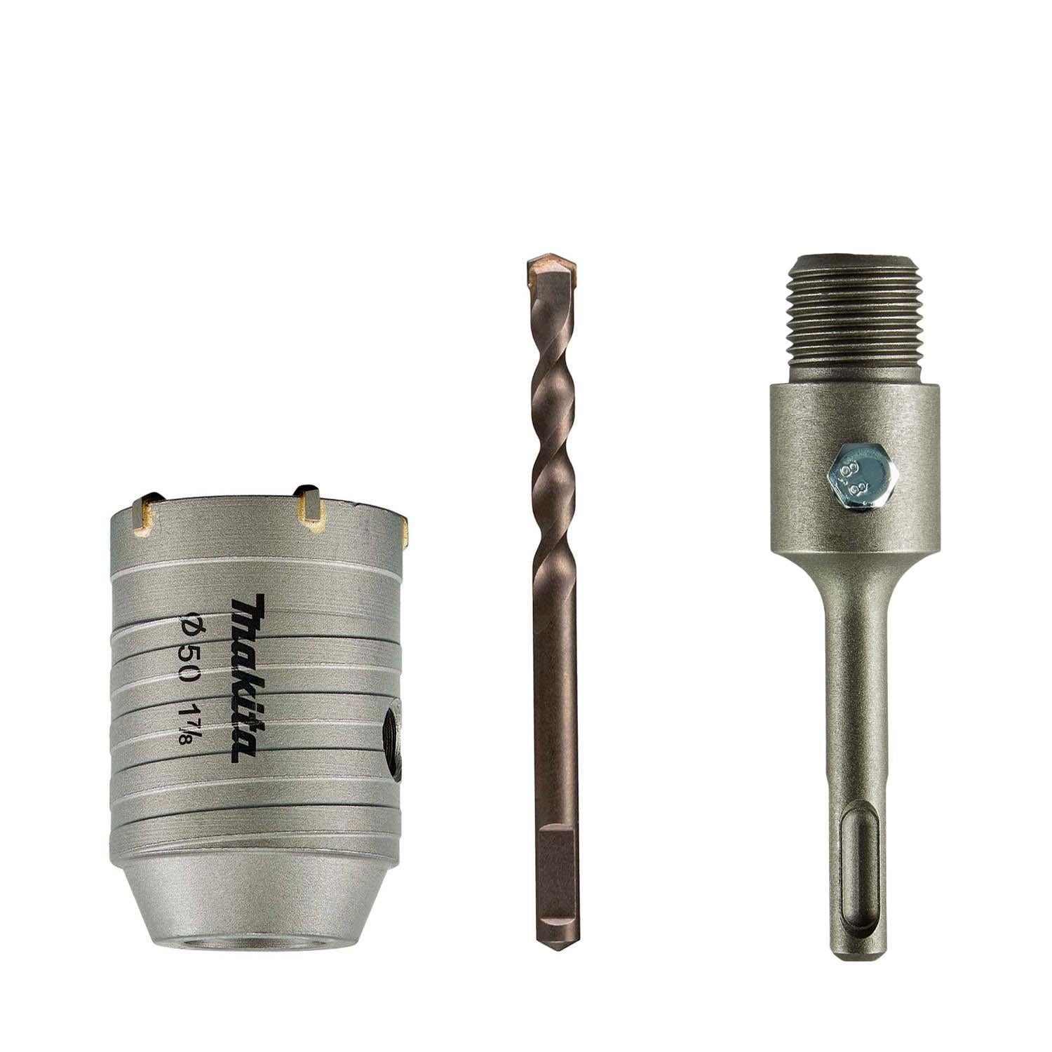 Kit Broca Corona 50mm + Portabrocas 110mm/SDS - Plus - Makita - Herram.cl