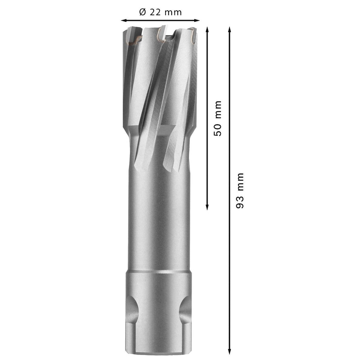 Broca Anular Bosch PRO TCT 22x50mm Carburo Tungsteno Weldon - Herram.cl