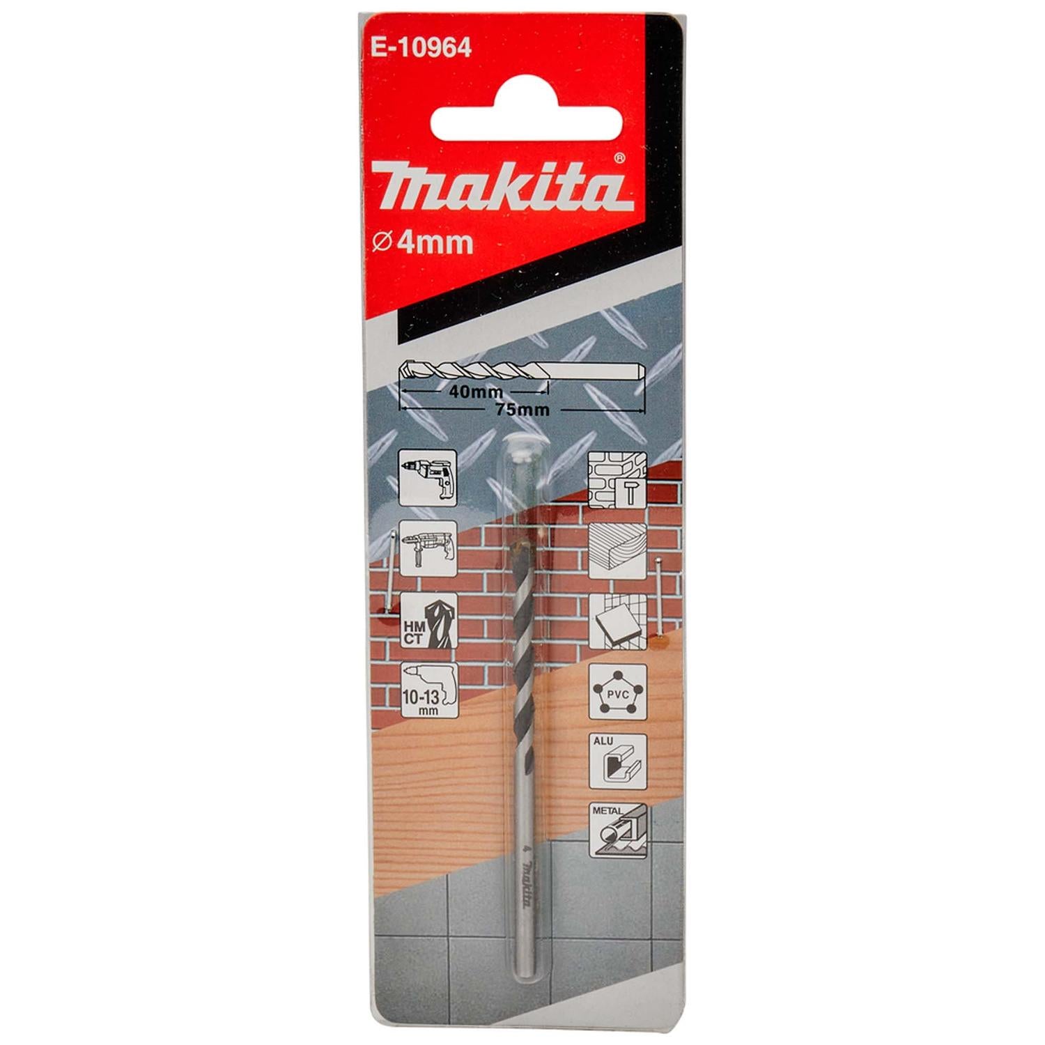 Broca Multimaterial TCT 4x75mm - Makita - Herram.cl