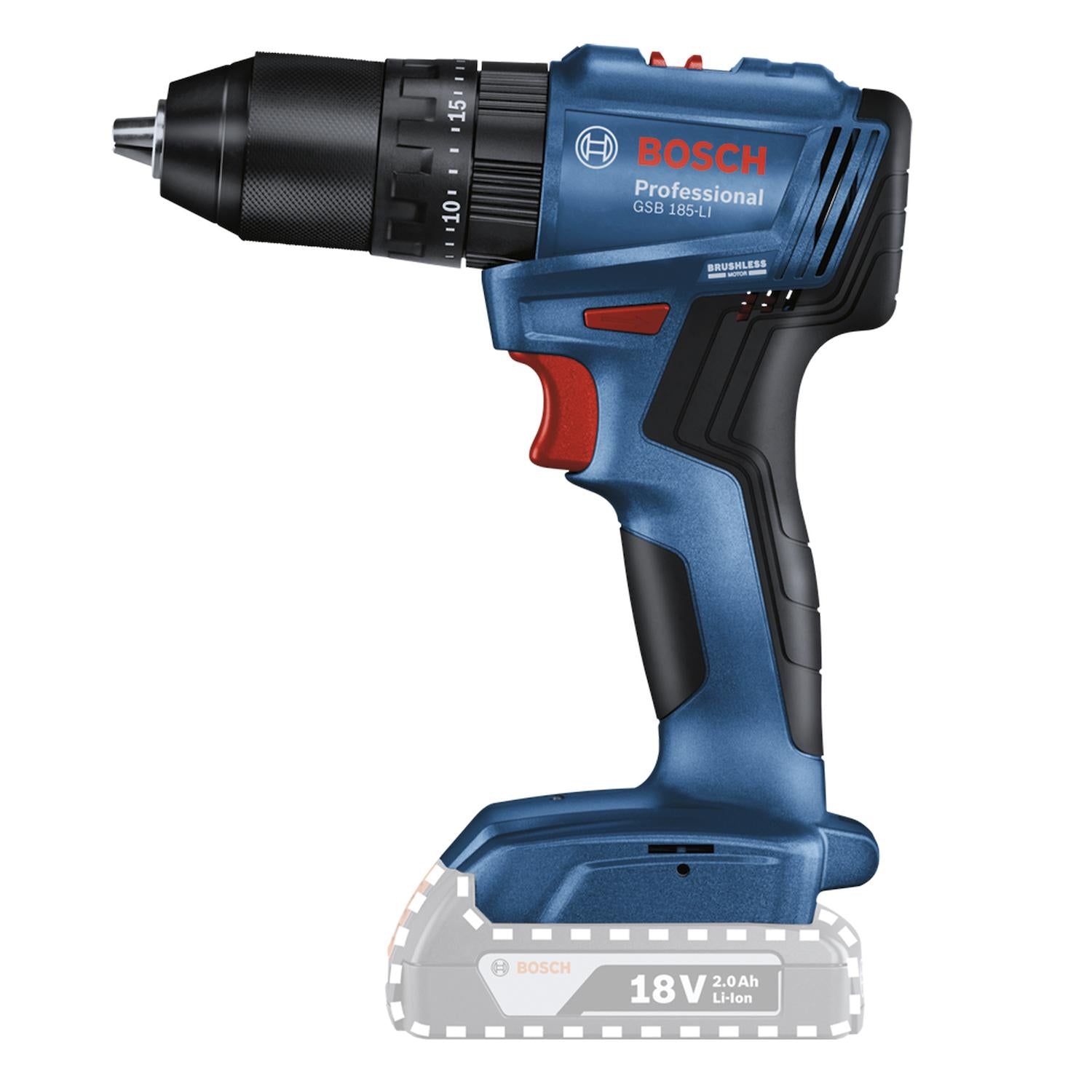 Taladro Percutor Inalámbrico GSB 185 - LI S/Baterías - Bosch - Herram.cl
