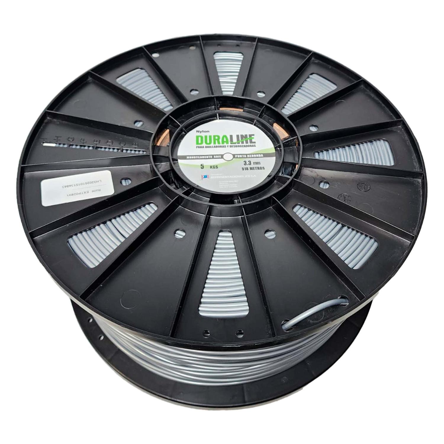 Rollo Nylon Redondo Ø 3,3mm x 518m - Duraline - Herram.cl