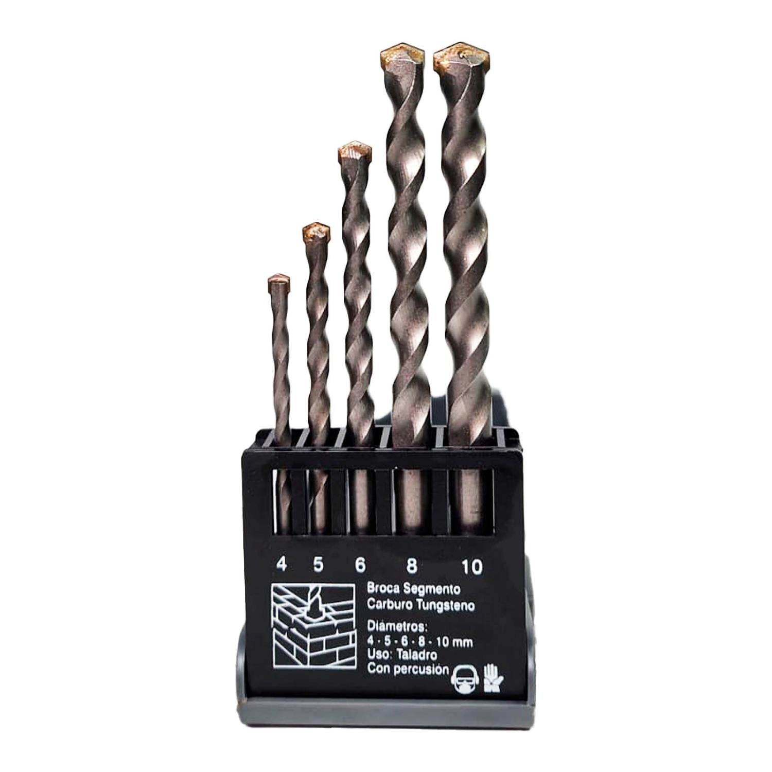 Set de Brocas Para Concreto (4 - 10mm) 6 Pzas - Nexxo - Herram.cl