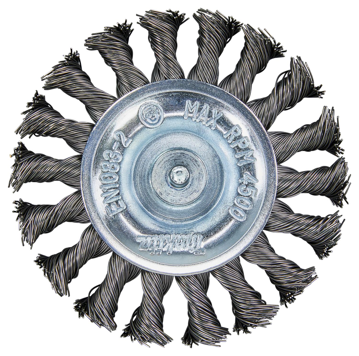 Grata Circular Acero Trenzado 100mm (4'') Toma 1/4'' - Makita - Herram.cl