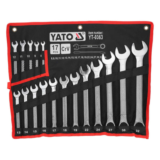 Juego de Llaves combinadas de 8 a 32mm 17 Pzas - Yato - Herram.cl