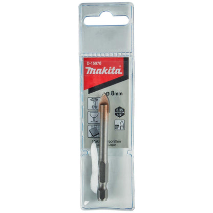 Broca Vidrio 8x70mm (Toma Hex. 1/4'') - Makita - Herram.cl
