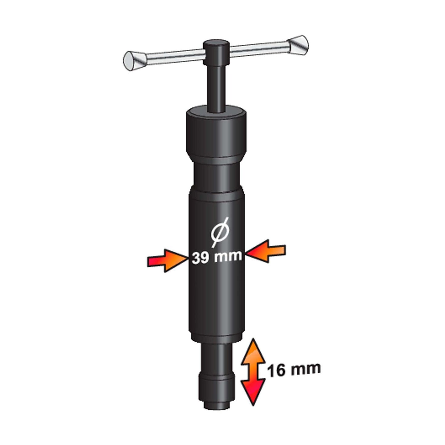 Extractor de rodamientos hidráulico 5 T / 75 - 105mm - Yato - Herram.cl