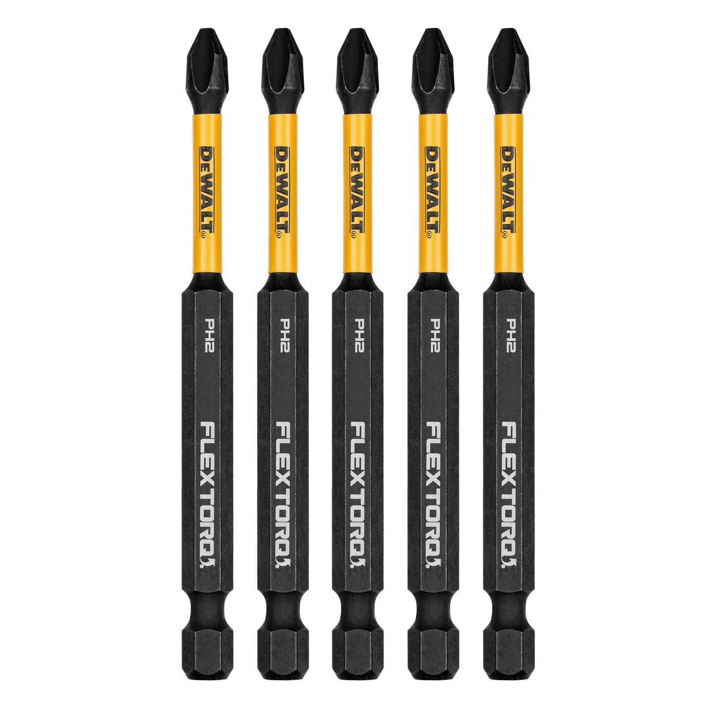 Puntas FLEXTORQ PH2 3 - 1/2'' (88.9mm) 5 Pzas - DeWALT - Herram.cl