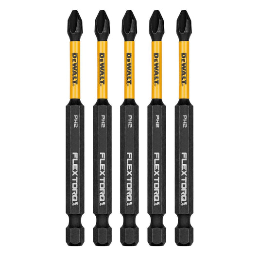 Puntas FLEXTORQ PH2 3 - 1/2'' (88.9mm) 5 Pzas - DeWALT - Herram.cl