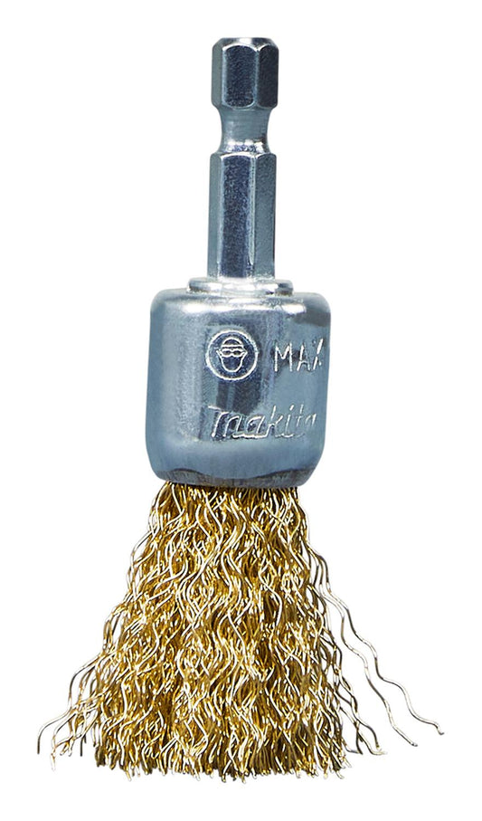 Grata Pincel Latón Ondulado 19mm (3/4'') Toma 1/4'' - Makita - Herram.cl