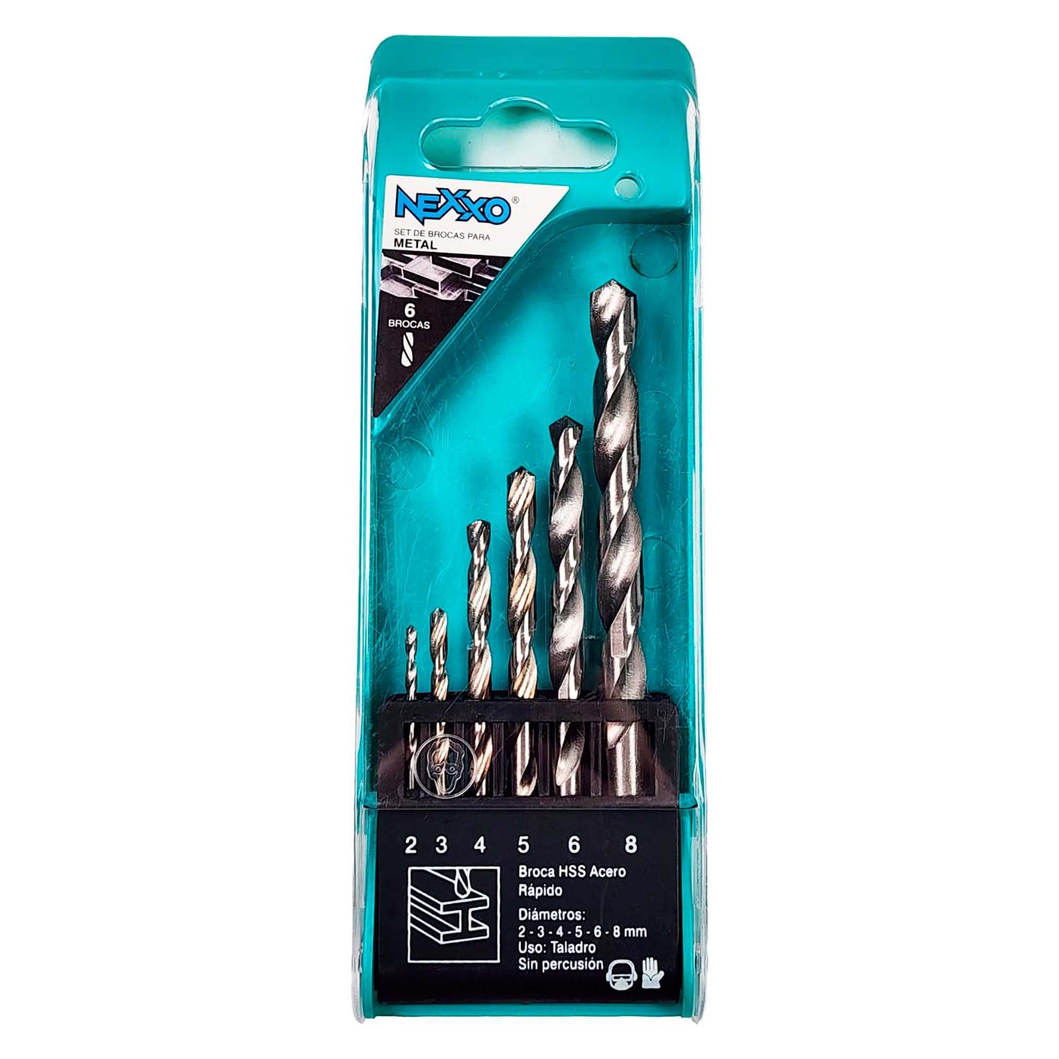 Set de Brocas Para Metal HSS (2 - 8mm) 6 Pzas - Nexxo - Herram.cl