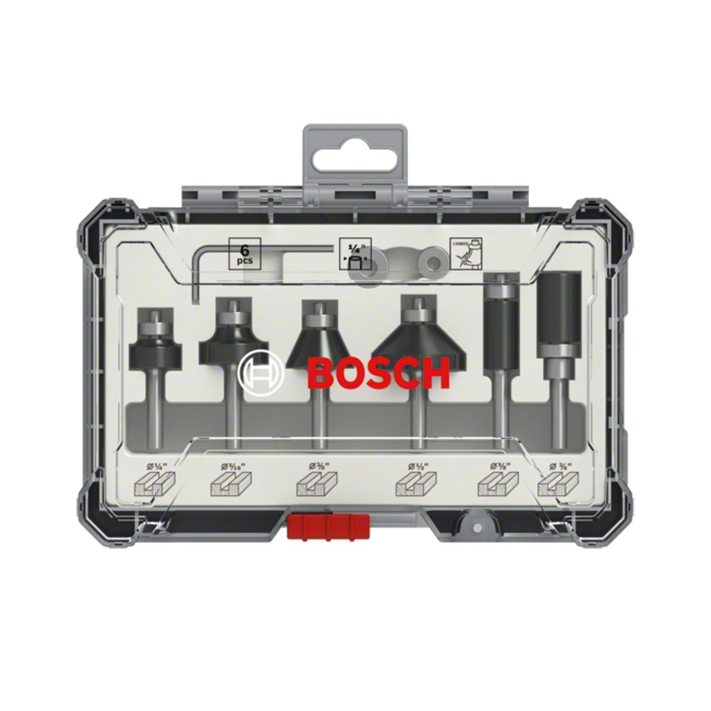 Set de fresas de Con rodamientos 1/4'' 6 Pzas - Bosch - Herram.cl