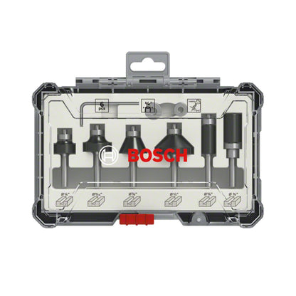 Set de fresas de Con rodamientos 1/4'' 6 Pzas - Bosch - Herram.cl