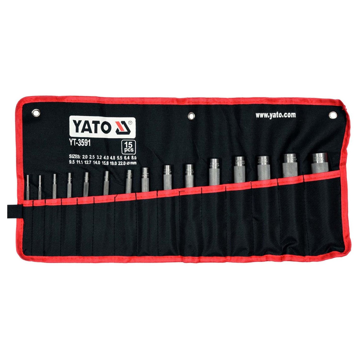 Set De Sacabocado De Golpe 2 - 22mm / 15 Pzas - Yato - Herram.cl