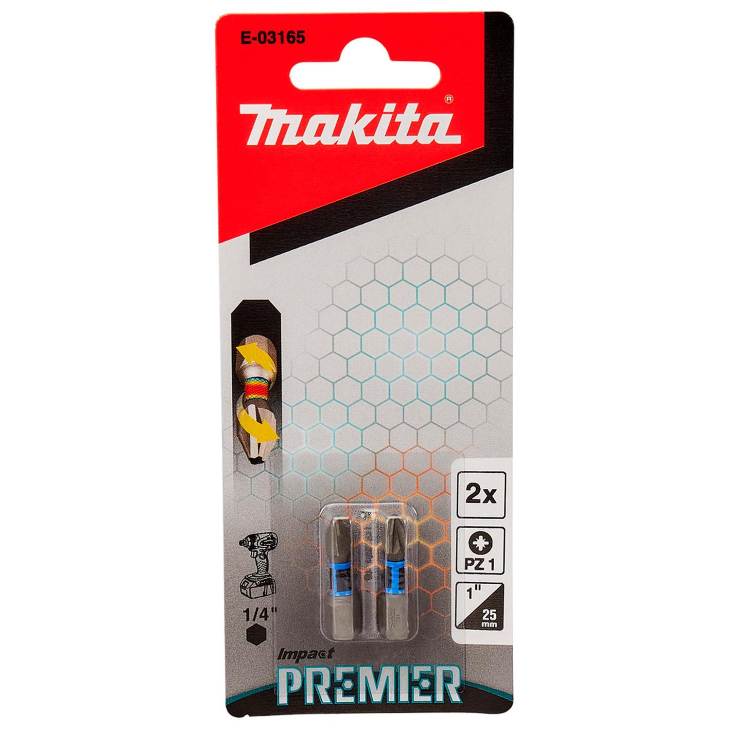 Puntas Impact Premier PZ1 - 25mm 2 Pzas - Makita - Herram.cl
