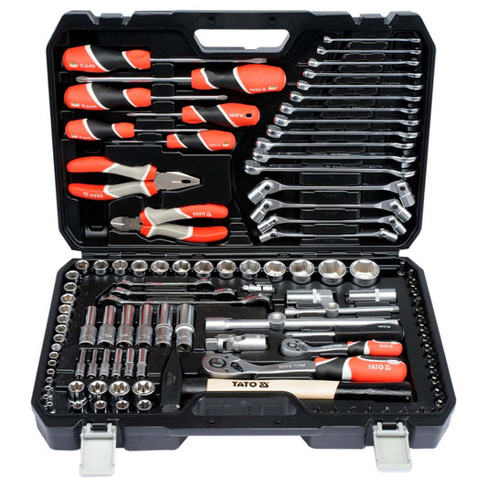 Juego de Dados 1/4''; 1/2'' y Herramientas 109 Pzas - Yato - Herram.cl