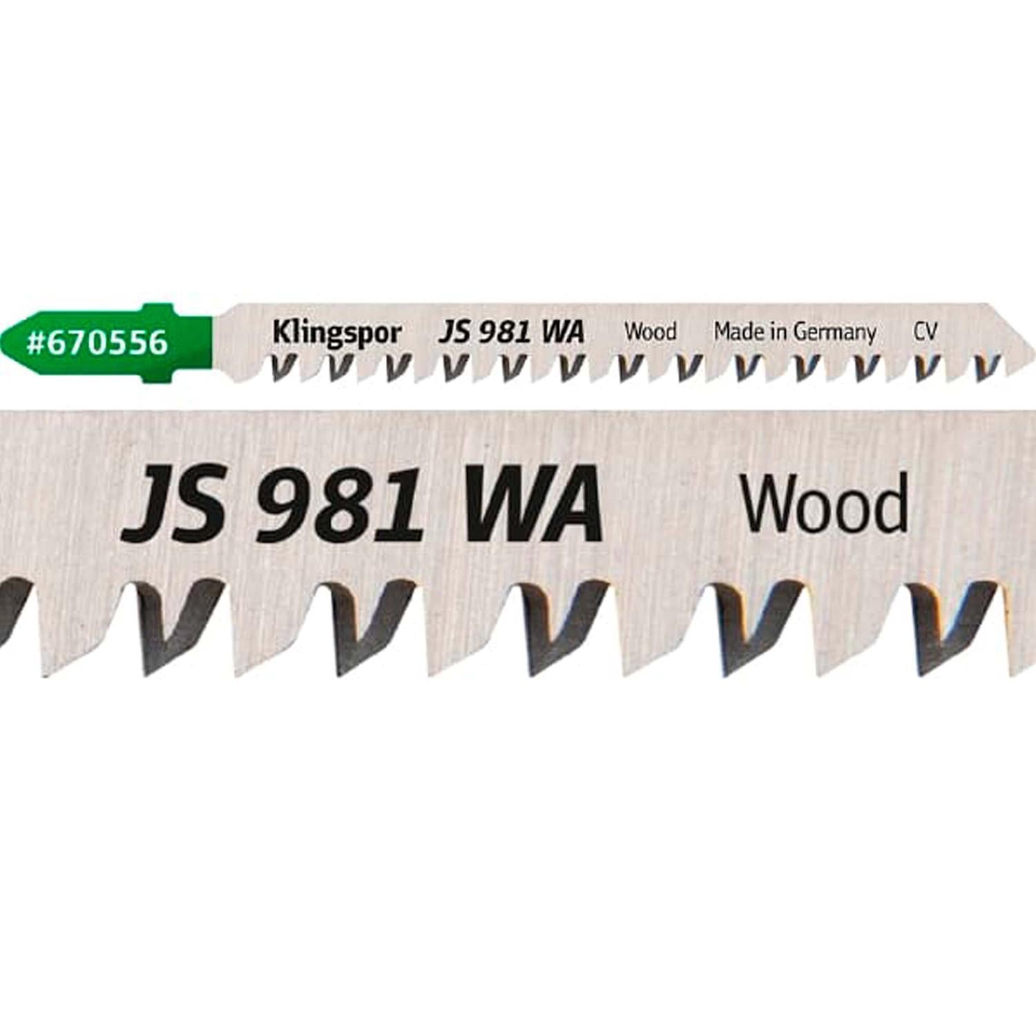 Hoja de Calar JS981 WA Madera 170mm 5 Pzas. - Klingspor - Herram.cl