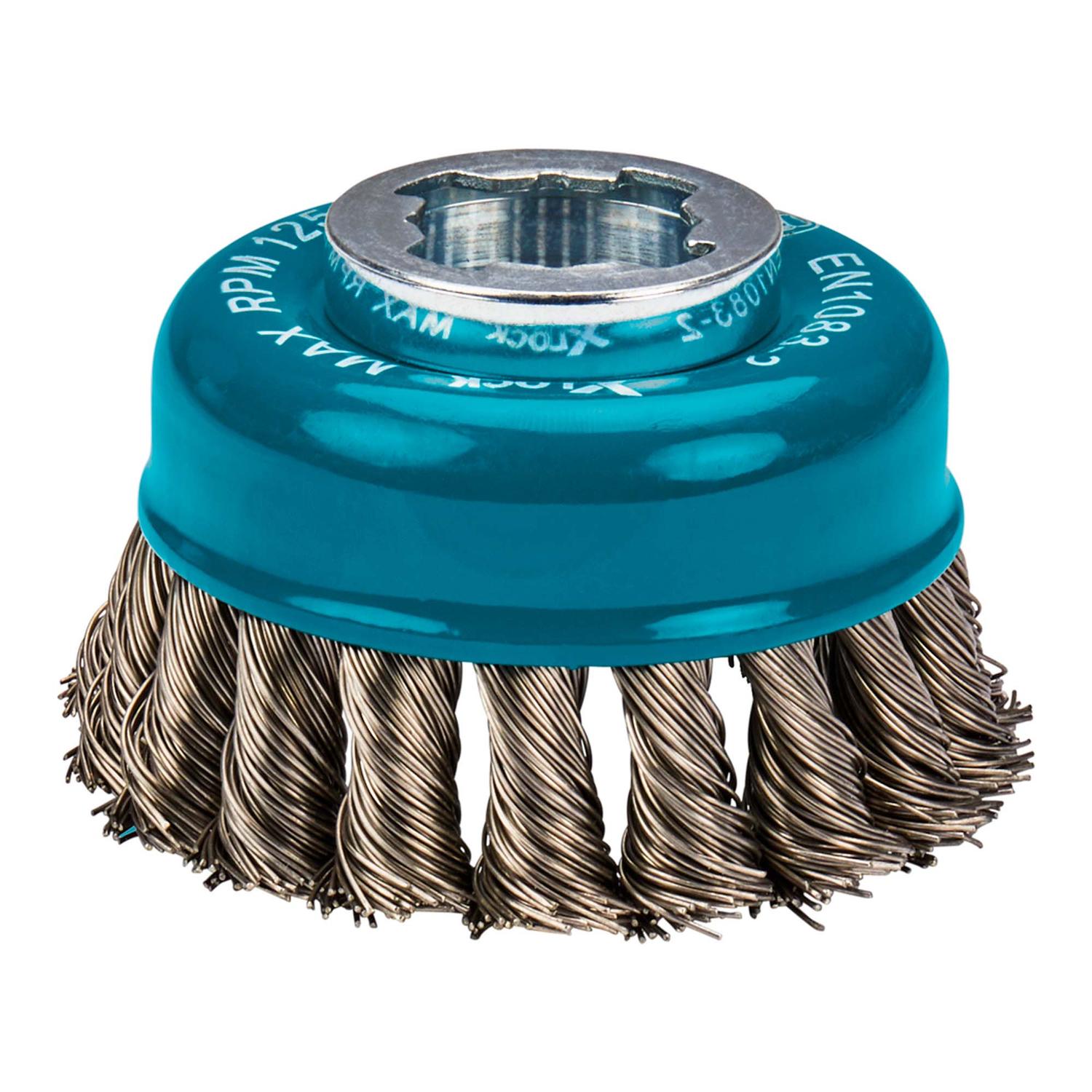 Grata Copa Trenzada Acero Inox X - LOCK 80mm (3 - 1/8'') - Makita - Herram.cl