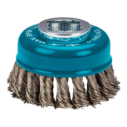 Grata Copa Trenzada Acero Inox X - LOCK 80mm (3 - 1/8'') - Makita - Herram.cl