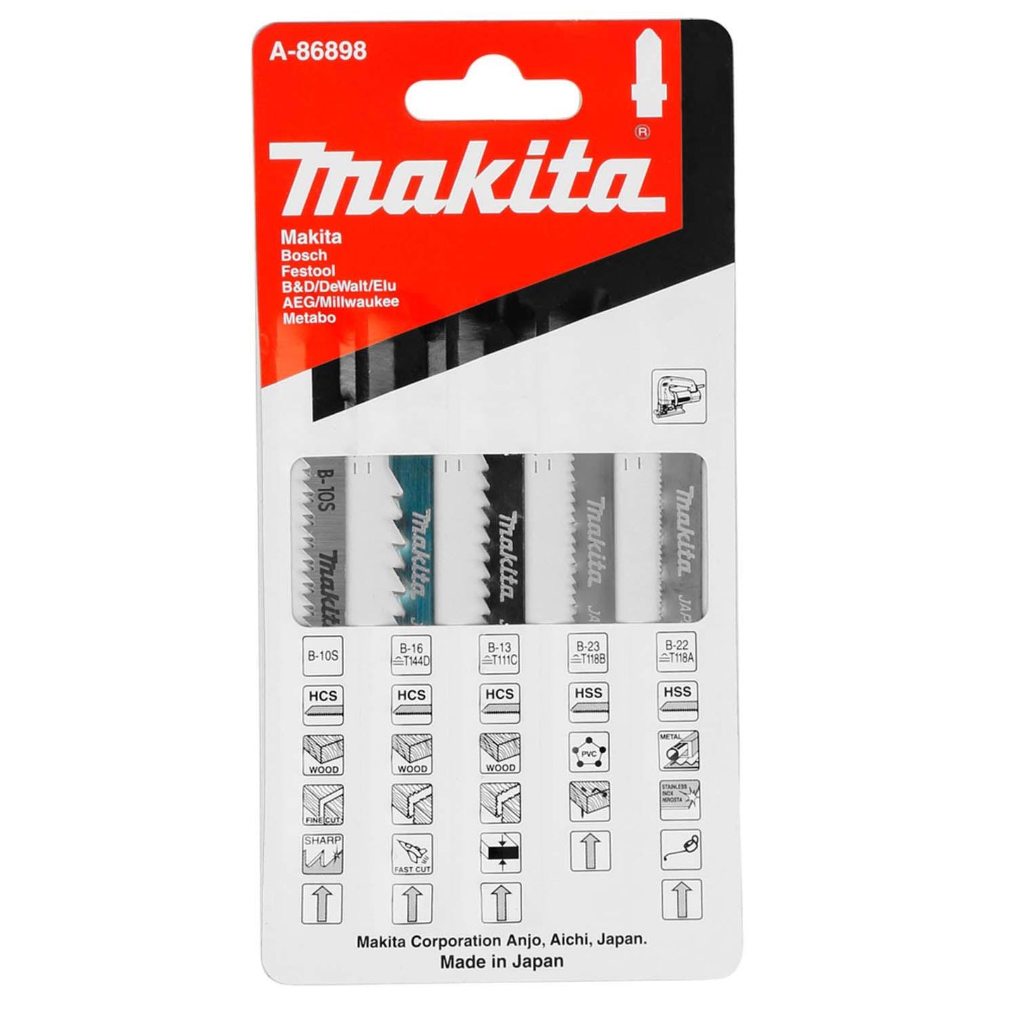 Set Hojas De Calar B - 10S / B - 13 / B - 16 / B - 22 / B23 - Makita - Herram.cl