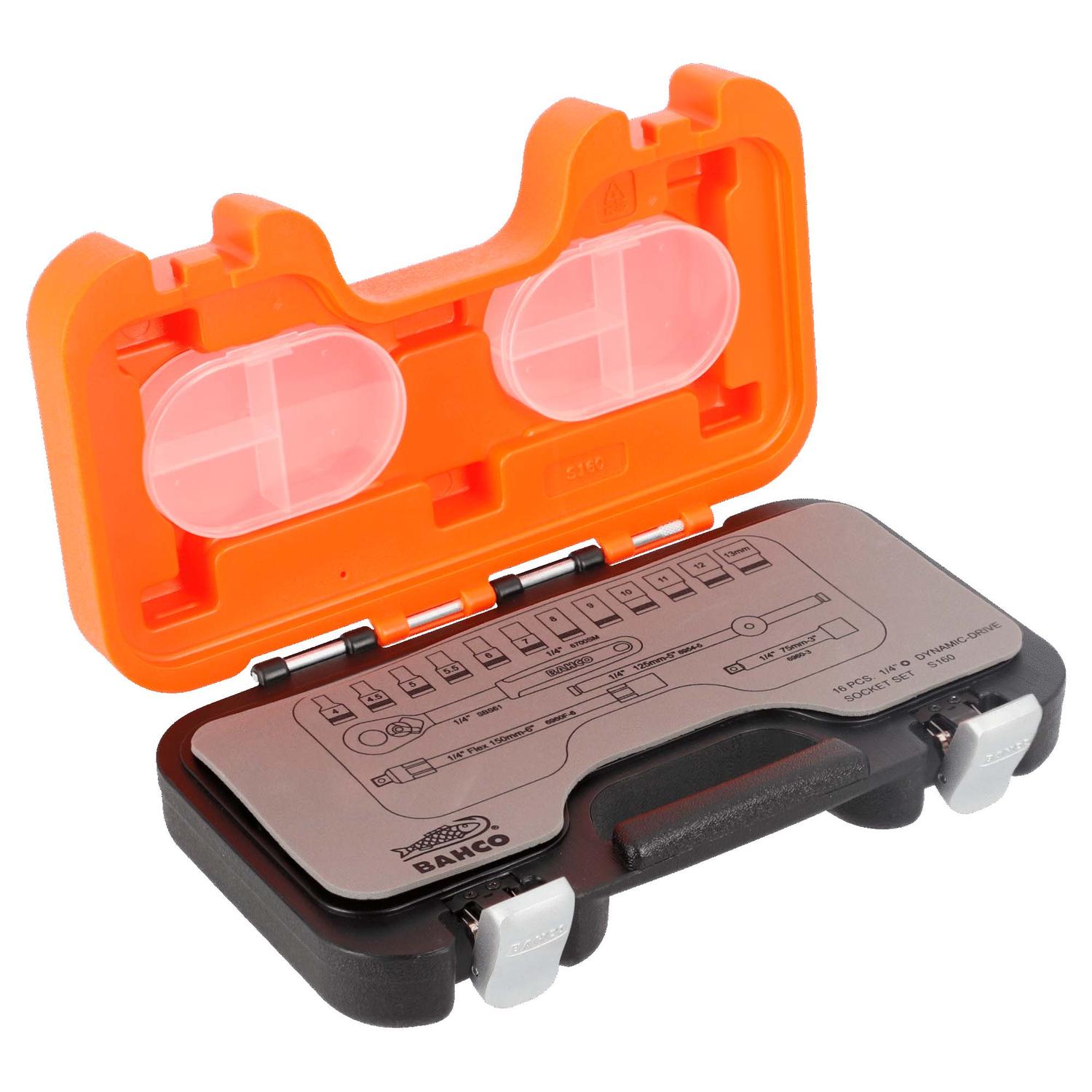 Juego De Dados Cuadrante de 1/4'' 16 Pzas. - Bahco - Herram.cl