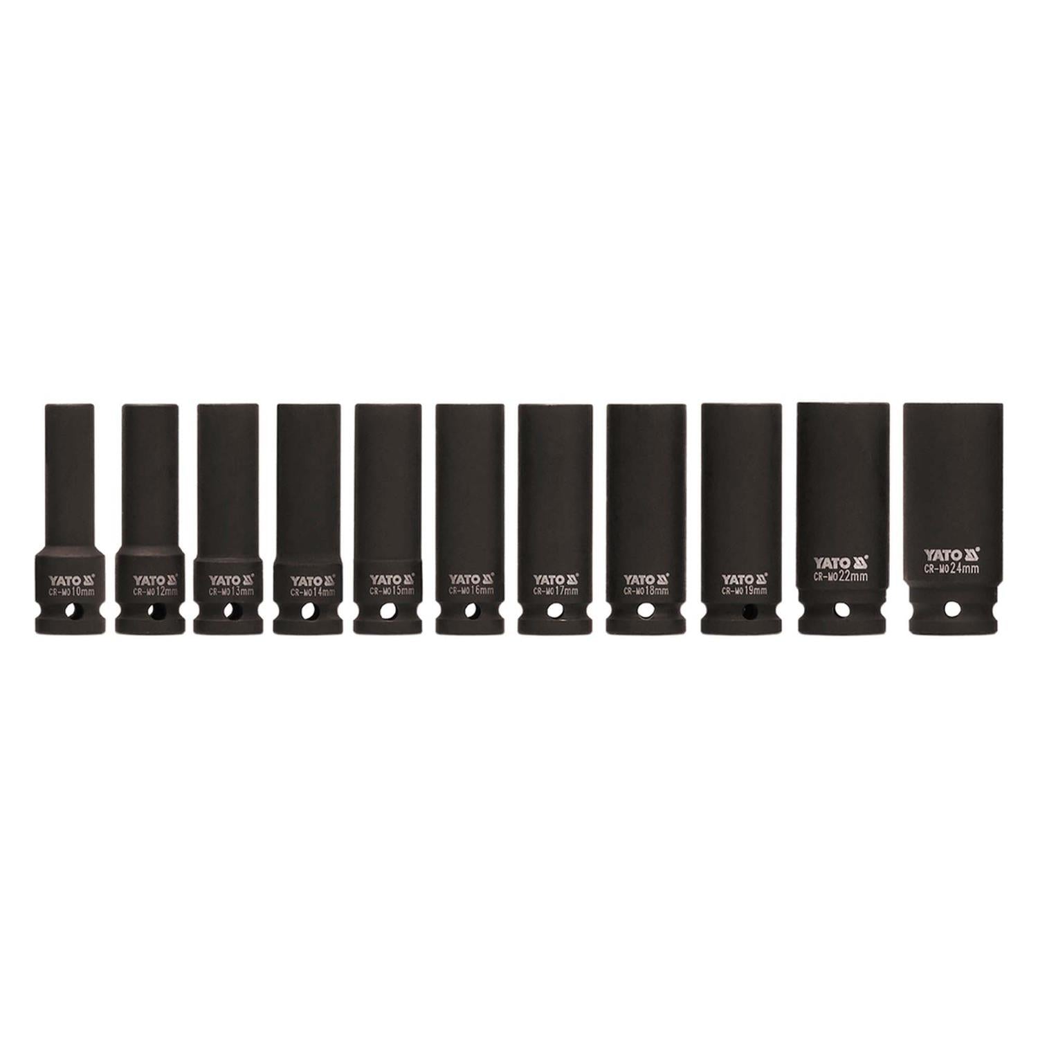 Juego De Dados De Impacto Largos 1/2'' 11 Pzas - Yato - Herram.cl
