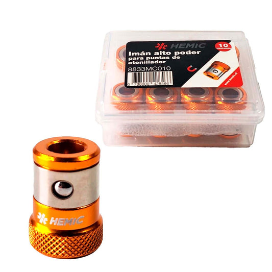 Pack 10 Imanes Alto Poder Para Puntas Atornillador HEMIC - Herram.cl