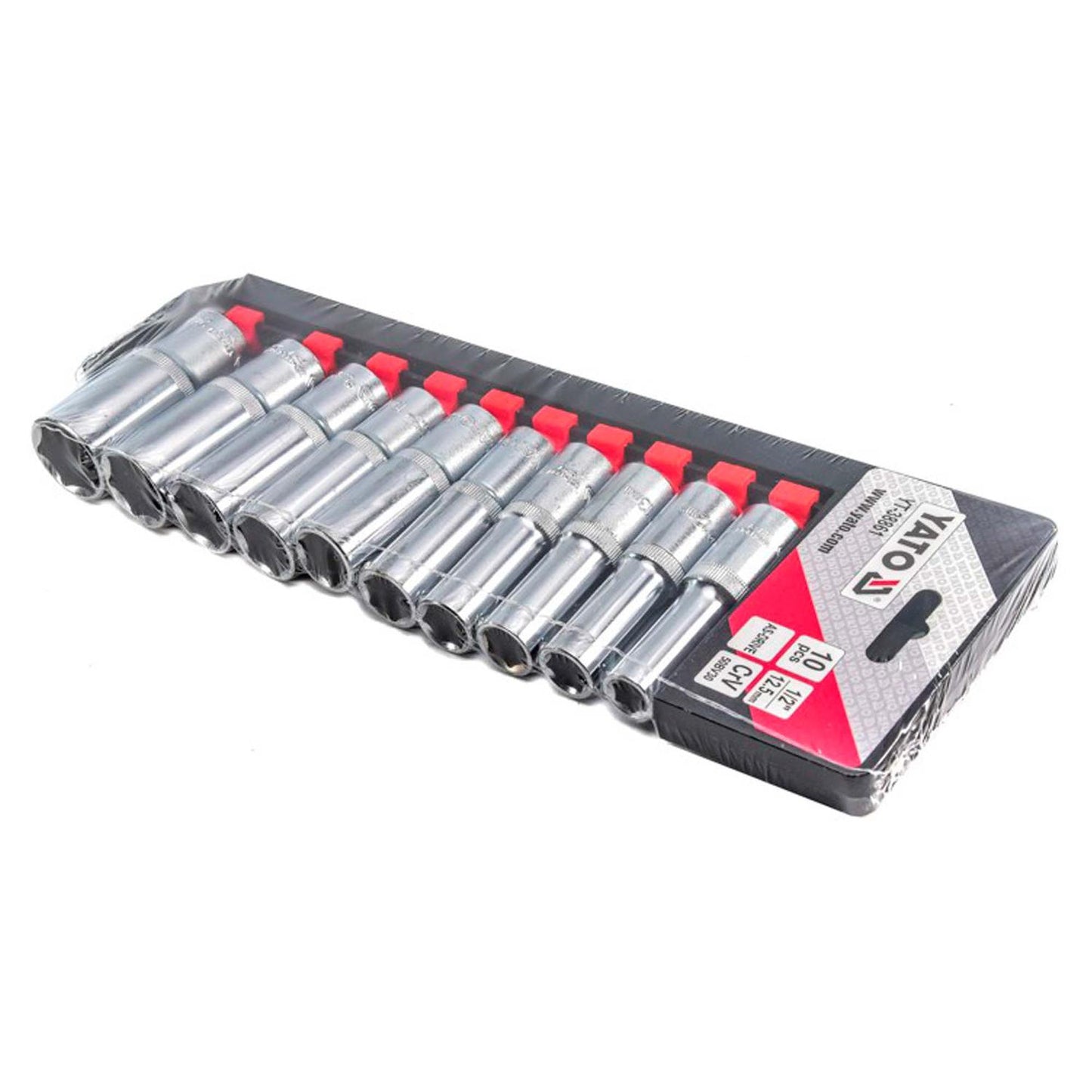 Juego de dados Largos hex. 1/2'' (10 - 24mm) 10 Pzas - Yato - Herram.cl