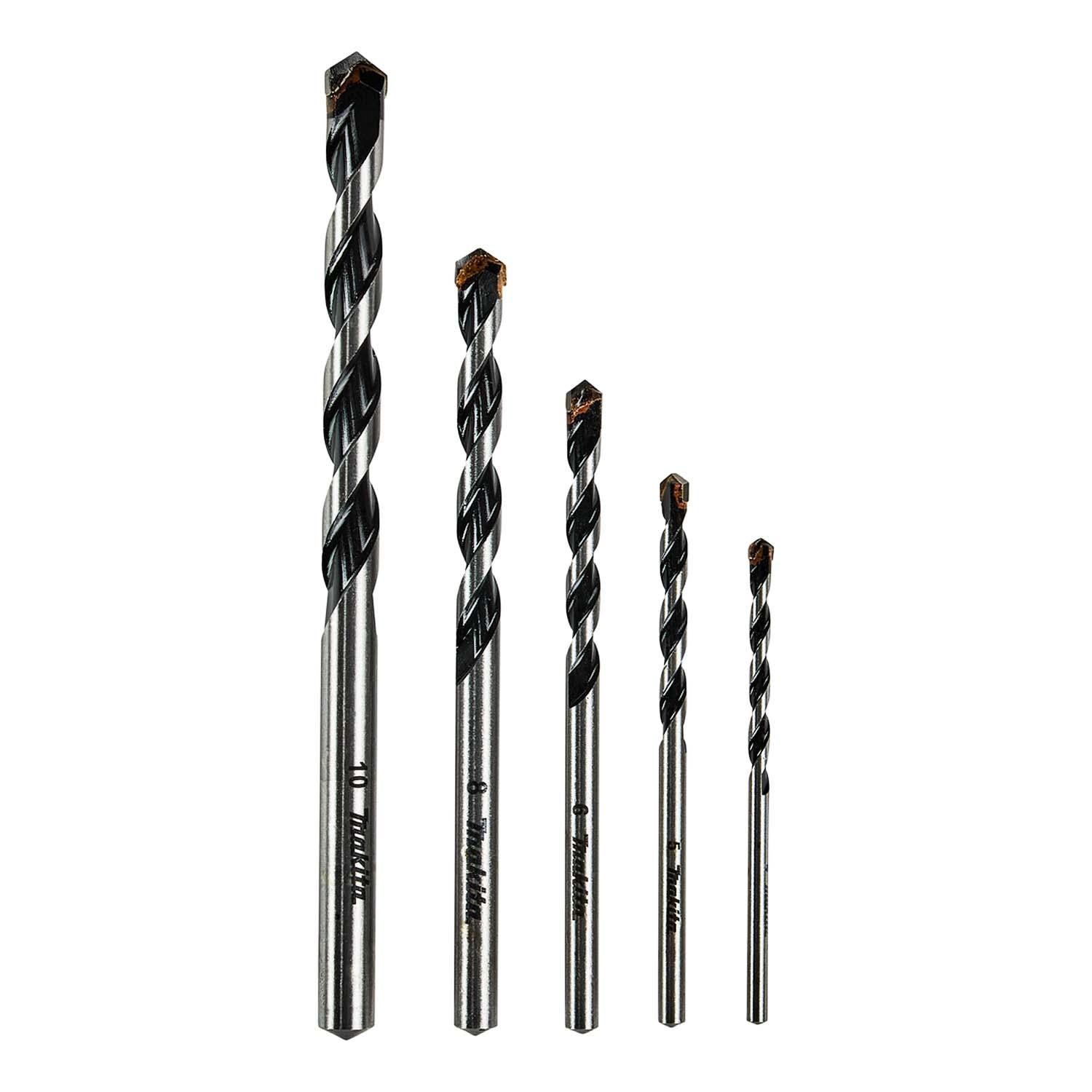 Set Brocas Multimaterial 4, 5, 6, 8, 10mm 5 Pzas - Makita - Herram.cl