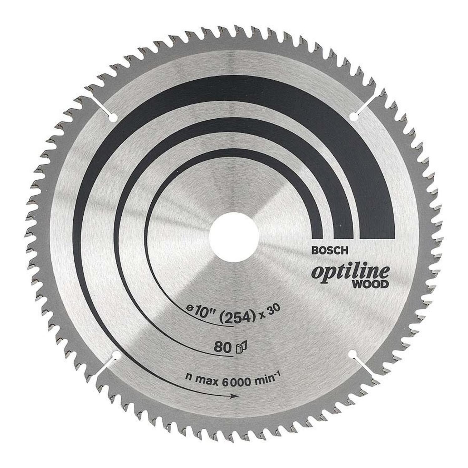 Disco De Sierra Circular Optiline 254mm (10'') 80 D Bosch - Herram.cl