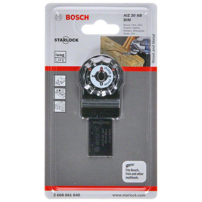 Hoja De Inmersión Wood And Metal Bim AIZ20AB Starlock - Bosch - Herram.cl
