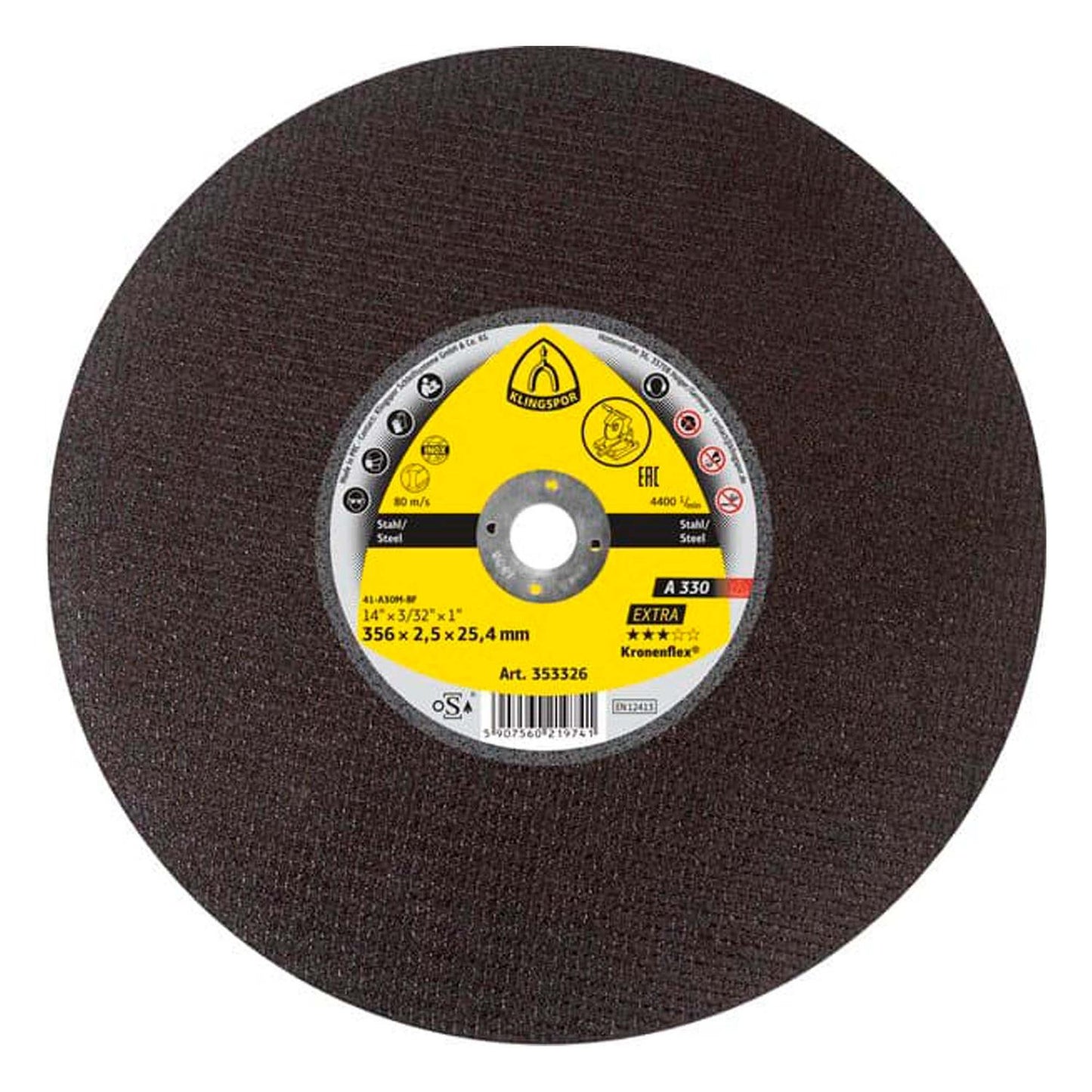 Disco de corte A 330 EXTRA 14''x2,5x25,5mm - Klingspor - Herram.cl
