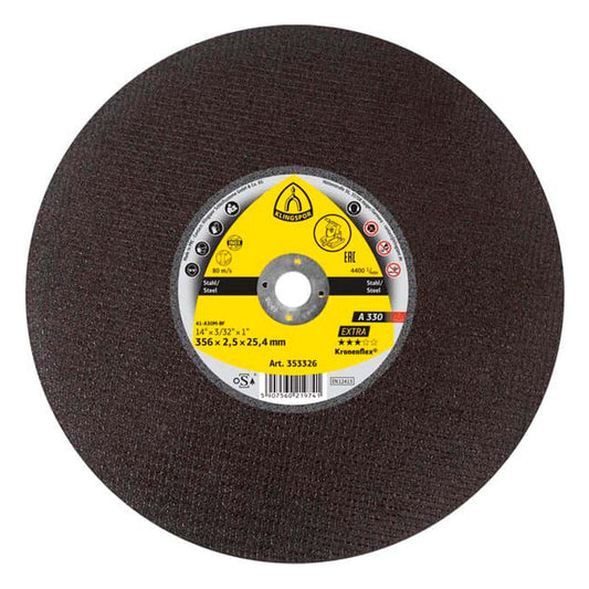 Disco de corte A 330 EXTRA 14''x2,5x25,5mm - Klingspor - Herram.cl